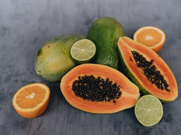 Eat something sour like orange with papaya