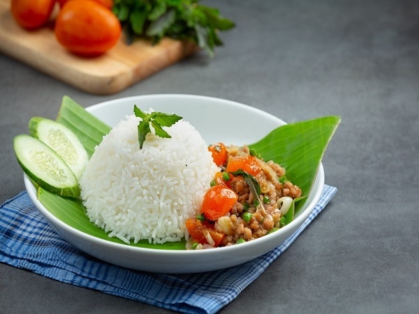 A small bowl of white rice and beans These tips can be useful for you If you have Diabetes