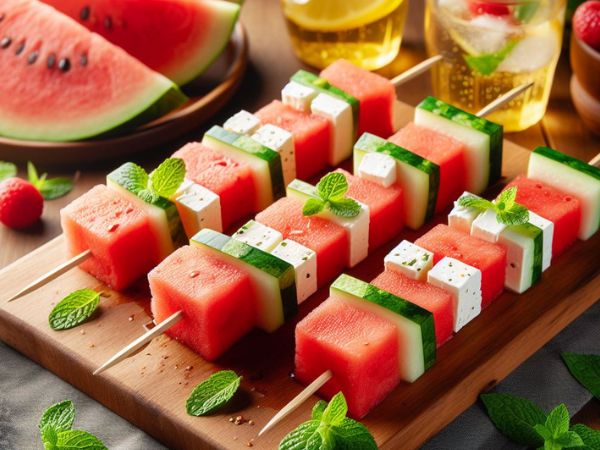Watermelon skewers benefits in summer 