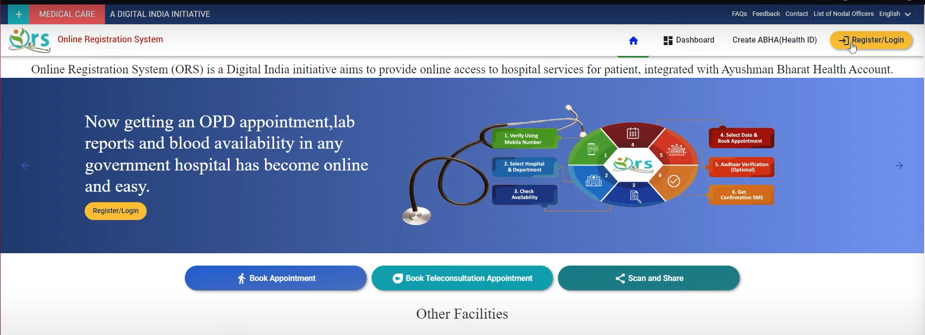 Login website ors.gov.in